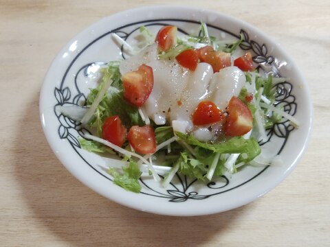 水菜と帆立のカルパッチョ